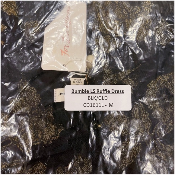 FOR LOVE AND LEMONS BUMBLE LONG SLEEVE RUFFLE DRESS SZ MEDIUM - BNWT - Picture 9 of 11